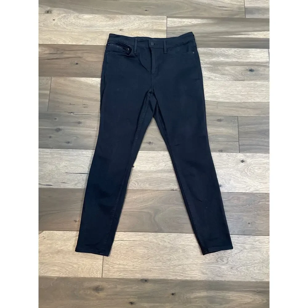 Athleta Black Jeans 12P Stretch Denim Mid Rise Slim Ankle Petite